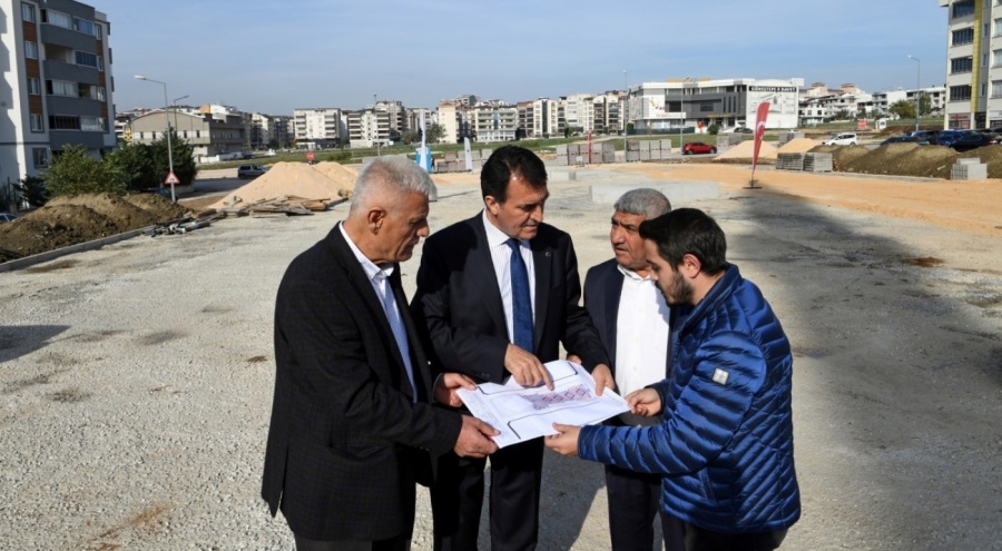 Osmangazi Güneştepe Mahallesi Siteler Camii'nin çevresi düzenleniyor
