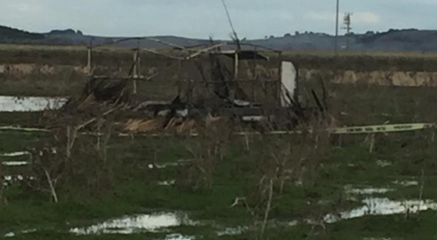 Gümede çıkan yangında avcı can verdi