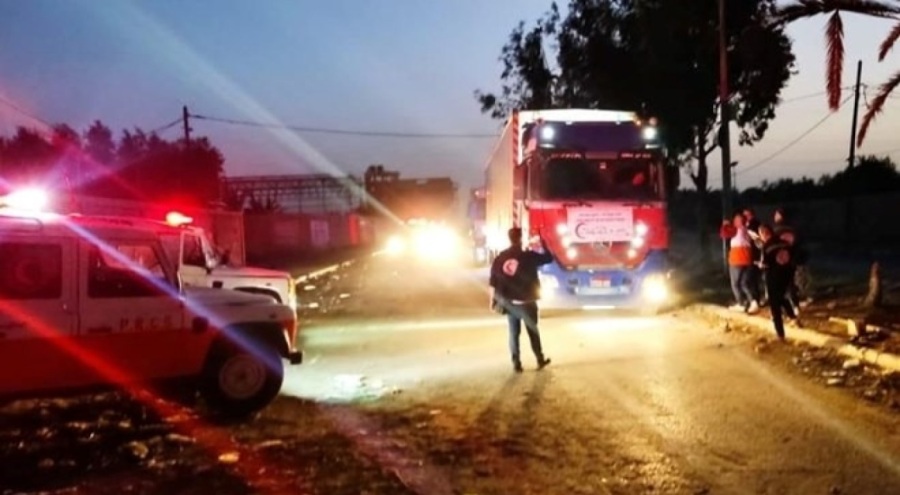 Gazze'nin kuzeyine 100 yardım TIR'ı gitti