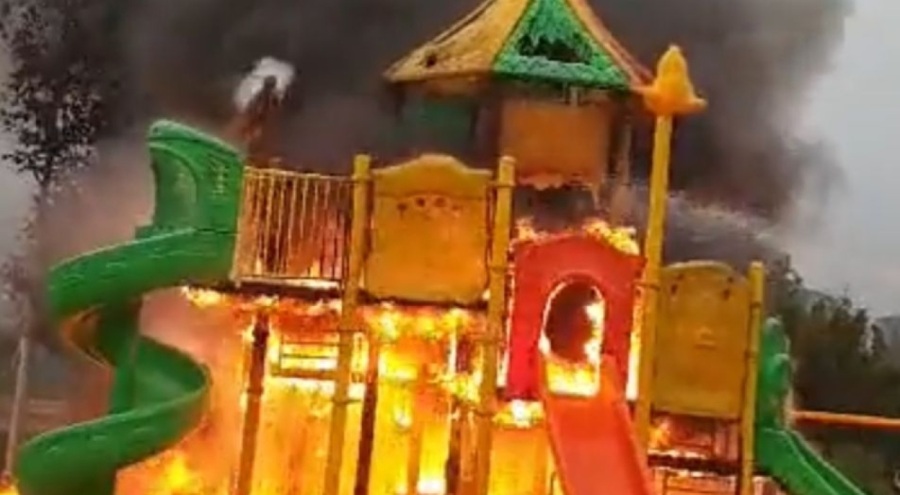 Gaziantep'te çocuk parkının yakılmasına ilişkin 9 PKK'lıya gözaltı!