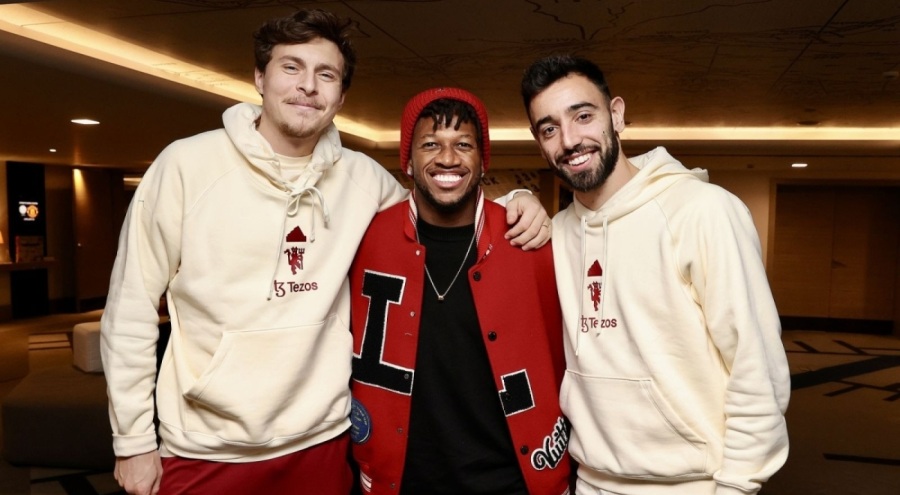 Fenerbahçe'nin oyuncusu Fred'den Manchester United'a sürpriz ziyaret