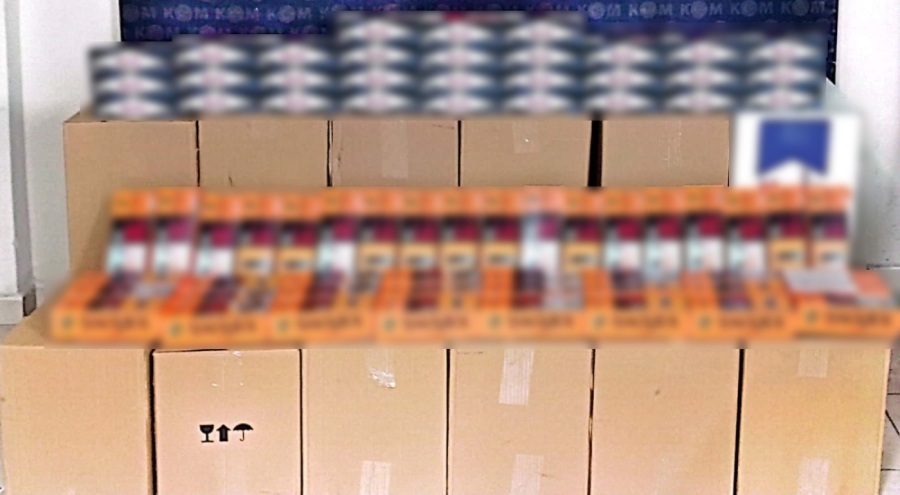 Şüpheli araçta 200 bin adet makaron bulundu