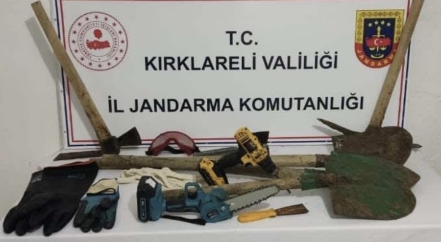 Kırklareli'de kaçak kazı yapan şüpheliler yakalandı