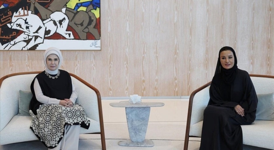 Emine Erdoğan, Katar Vakfı Başkanı ile bir araya geldi