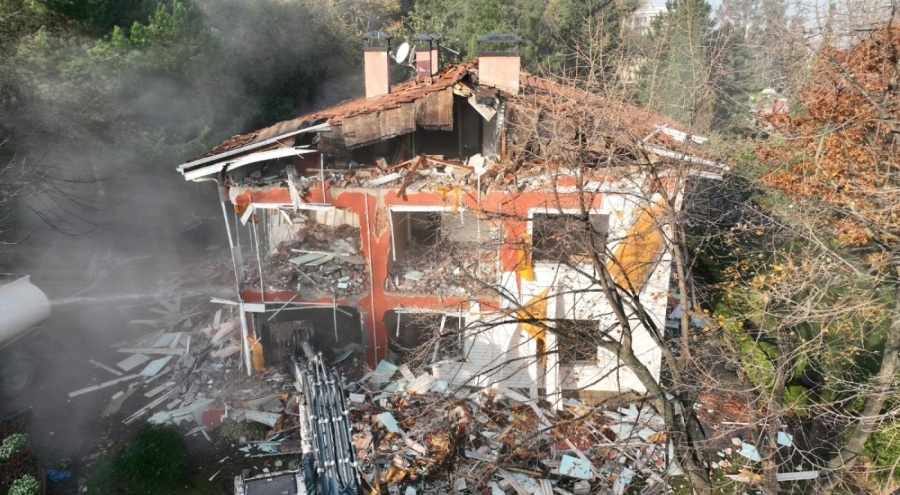 Bursa'da 'Başkanlık Konutu'nun yıkımı tamamlandı