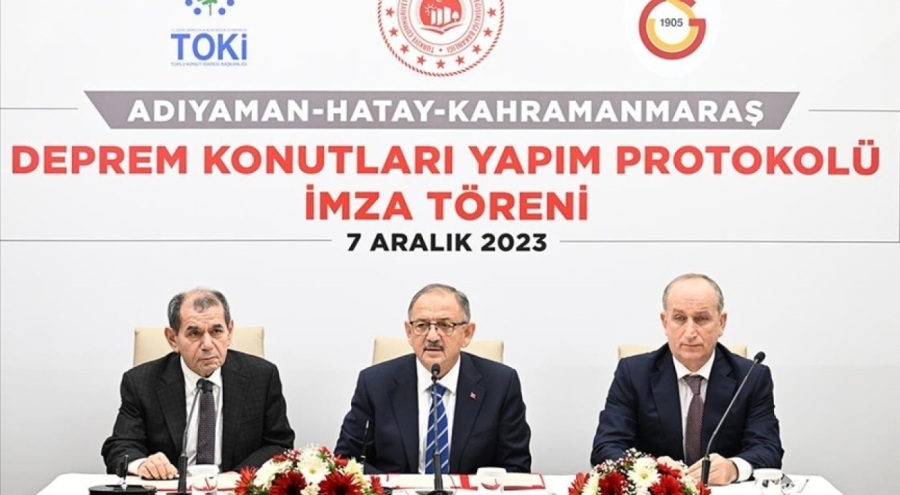 Galatasaray ile TOKİ, deprem bölgesinde 300 konutun inşası için protokol imzaladı
