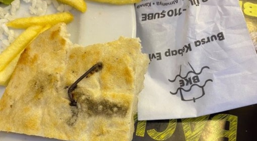 Bursa Kebap Evi'nde çivi şoku! Büyük tepki topladı
