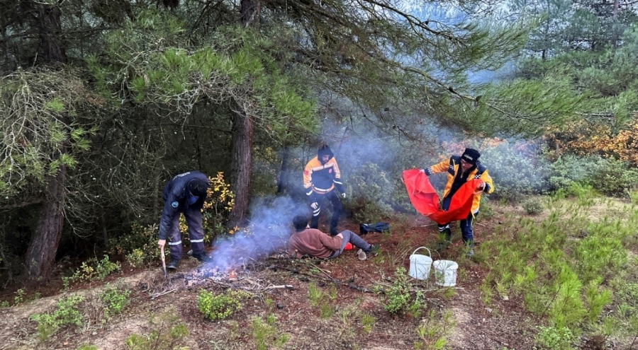 Sakarya'da mantar toplamaya gittiği dağlık alada mahsur kaldı