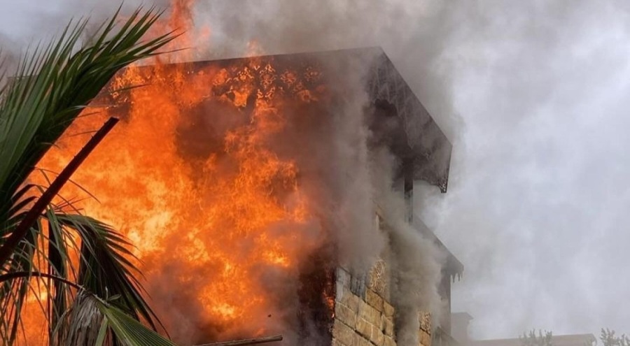 Dizi çekilen film platosunda yangın çıktı