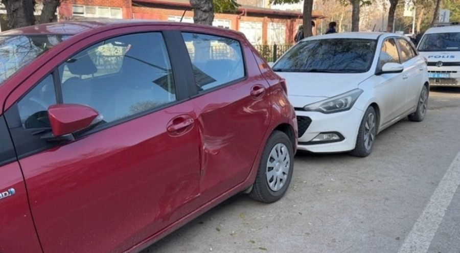 Edirne'de kaçan at, araçlara hasar verdi