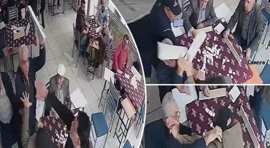 Okey masasındaki kavga eden dedeler barıştı