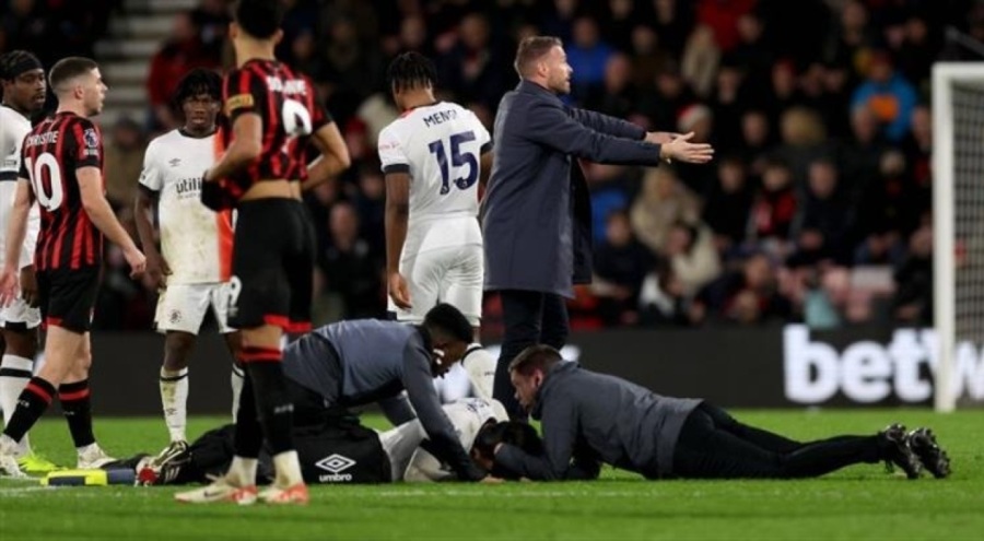Bournemouth-Luton Town maçında korkutan an