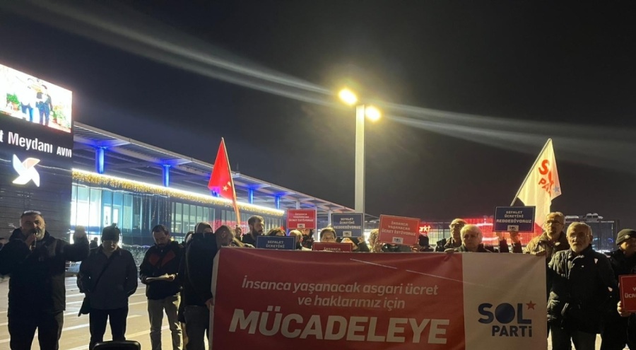 Sol Parti'den asgari ücret protestosu: Sefalet ücretini reddediyoruz