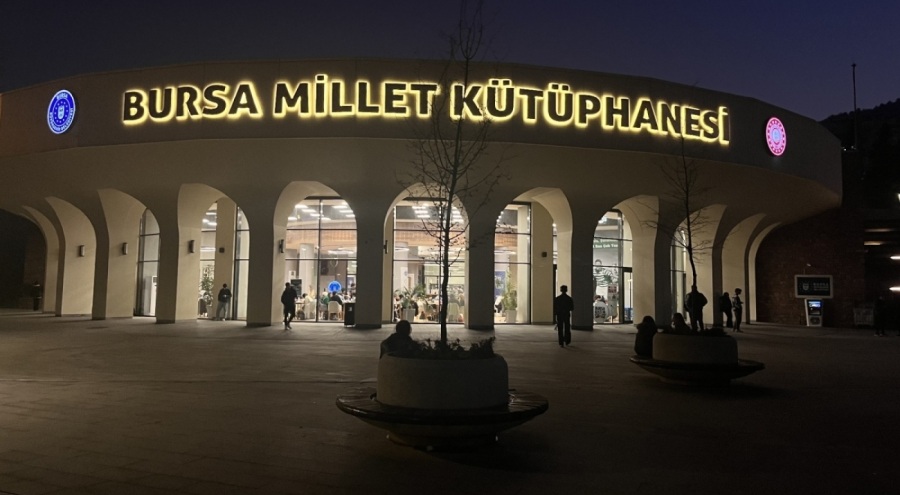 Bursa Millet Kütüphanesi 24 saat hizmete açık