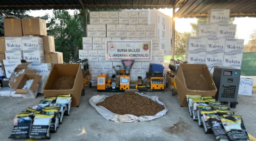 Bursa'da jandarmadan tütün kaçakçılarına operasyon