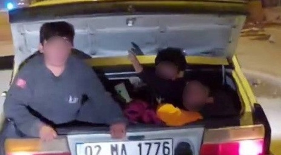 Bagajda 3 çocukla yolculuğa ceza kesildi!