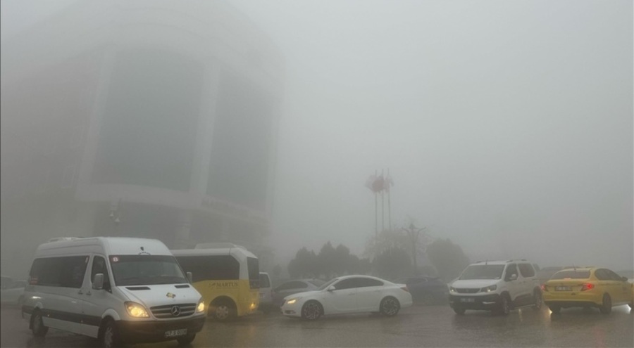 Mardin'de yağmur ve sis etkili oldu