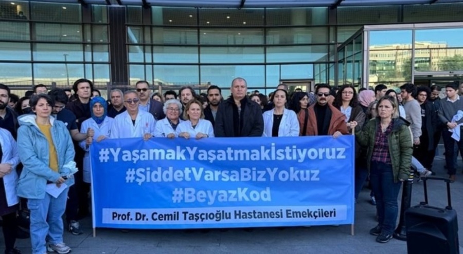 Şişli'de sağlıkta şiddete protesto edildi