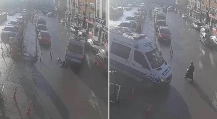 Ambulansın dönüş yaptığı esnada çarptığı kadın hayatını kaybetti