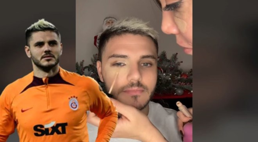 Wanda Nara'dan Mauro Icardi'ye makyaj