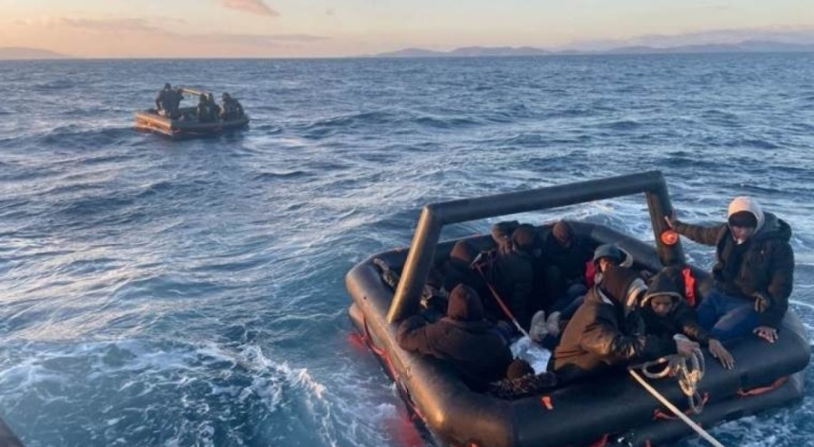 İzmir açıklarında 96 göçmen kurtarıldı