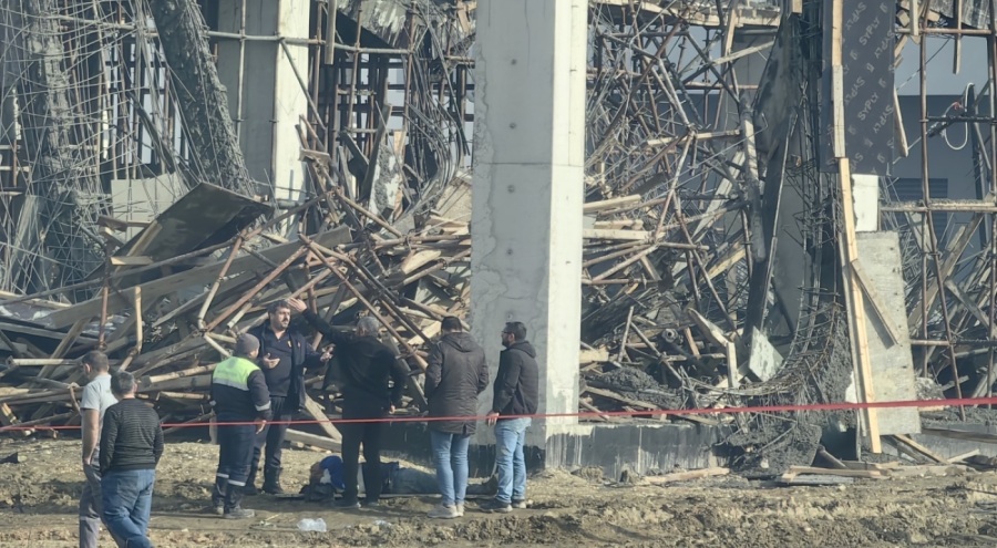 Bursa'da fabrika inşaatı çöktü! Çok sayıda yaralı