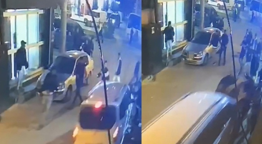 Mersin'de dehşet! Kavga eden grubun arasına otomobil daldı...