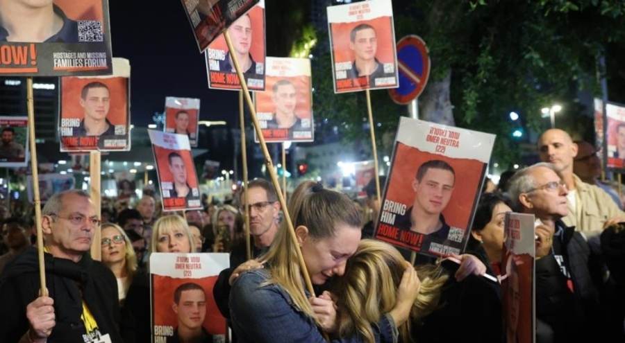 İsrail'de esir protestosu!