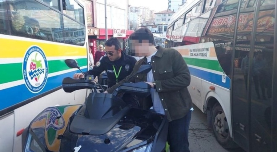 15 yaşındaki ATV sürücüsüne ceza!