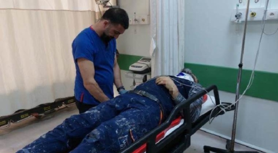 İnşaat işçisi 3 metre yükseklikten düştü