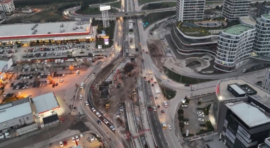 Bursa Mudanya Yolu'ndaki çalışmalar sona ermesiyle bölge dron ile görüntülendi