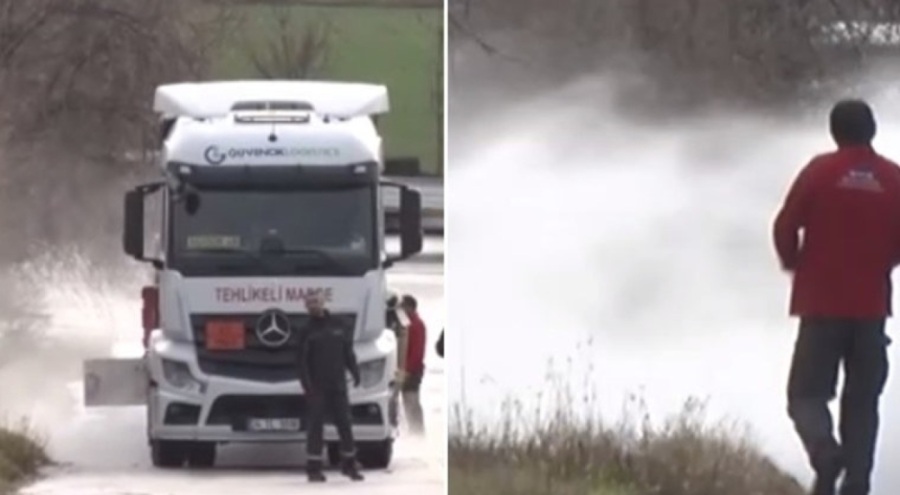Faciaya kıl payı! LPG tankerinde gaz sızıntısı