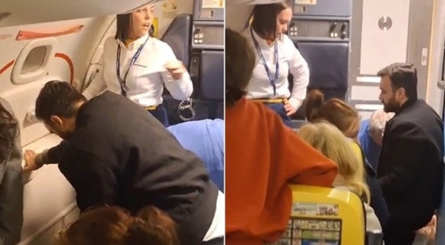 Yolcu, uçağı birbirine kattı