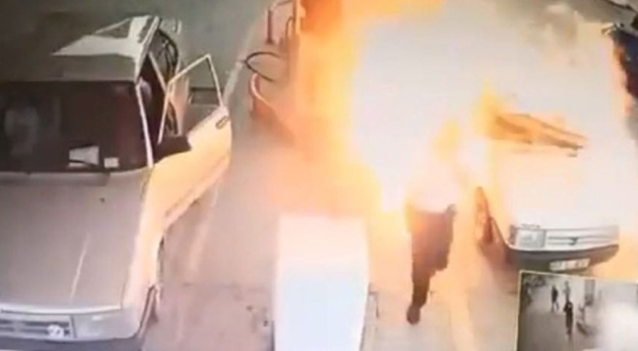 Adana'da LPG dolumu yapılan otomobil alev aldı