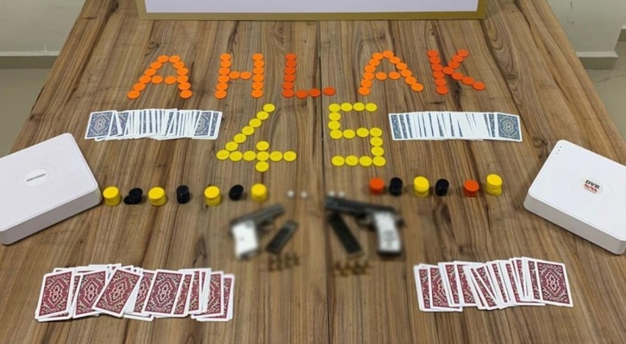 Kumarhaneye çevrilen eve baskın!