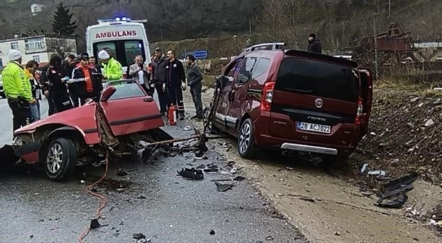 Giresun'da feci kaza: 5 kişi yaralandı