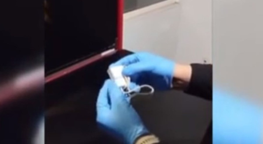 Pes dedirten görüntü! Şarj aletinde uyuşturucu bulundu