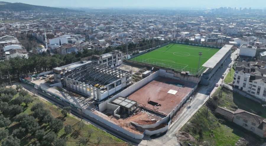 Bursa Demirtaş Spor Kompleksi'ndeki çalışmalar devam ediyor