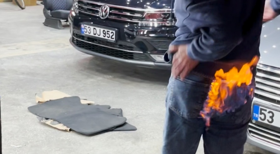 Video çekmek isterken kendini yakıyordu!