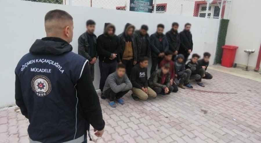 Konya'da 13 kaçak göçmen ekiplerce yakalandı