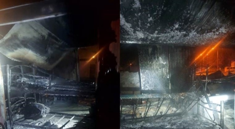 Kahramanmaraş'ta konteynerde yangın!