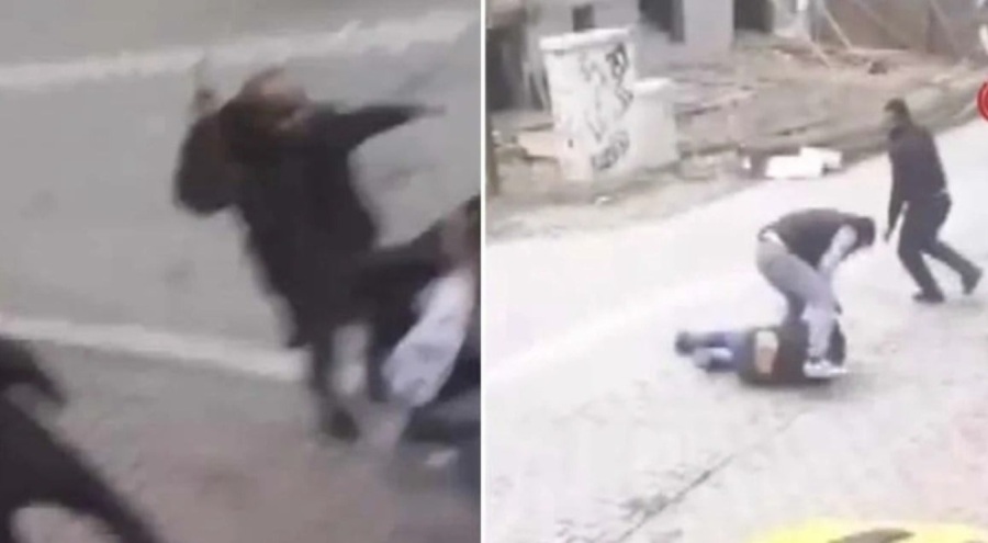 Sokak ortasında çekiçli-keserli kavga! Birbirlerine acımadan vurdular