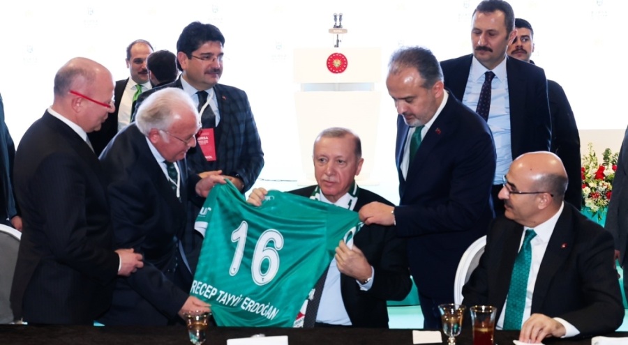 Bursaspor Başkanı Bür, Cumhurbaşkanı Erdoğan'la görüştü