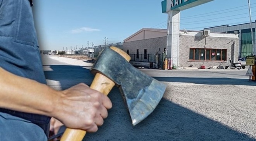 Tartıştığı iş arkadaşını baltayla katletti