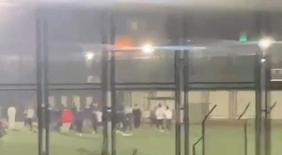 Bursa'da saha bir anda boks ringine döndü