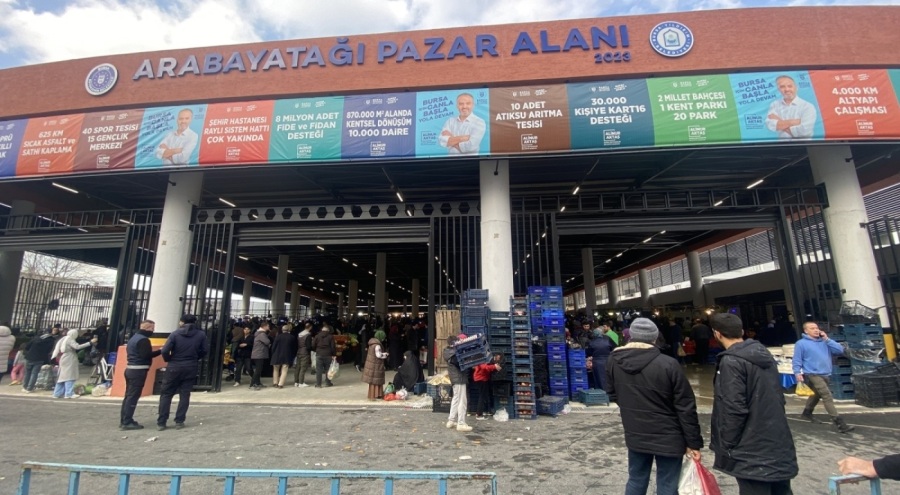 Bursa Arabayatağı'na kapalı pazar alanı açıldı