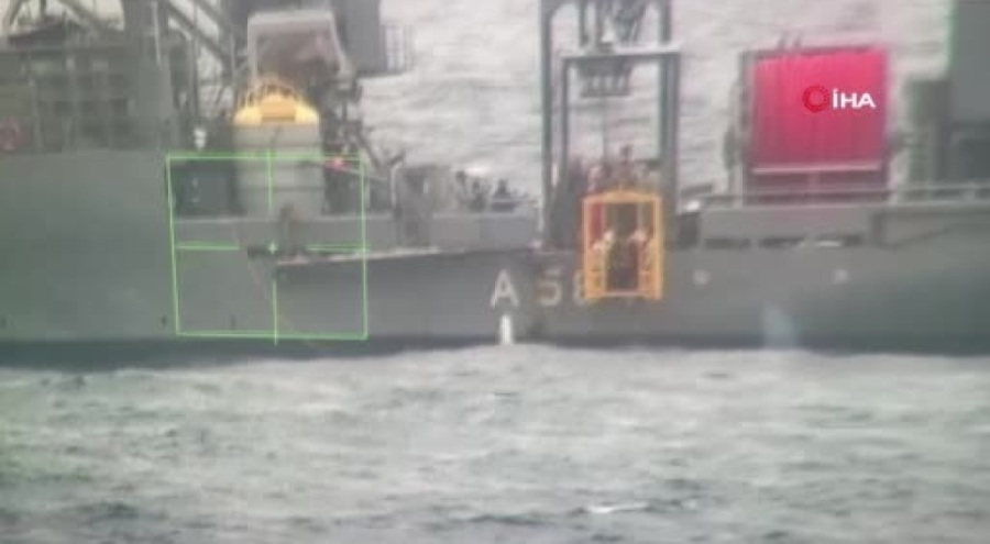 Marmara'da batan geminin enkazına dalış: Bir kişinin cansız bedenine ulaşıldı