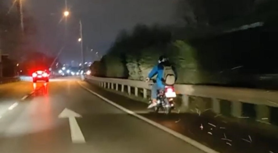 Bursa'da arıza yapan motosikletle kilometrelerce seyir etti