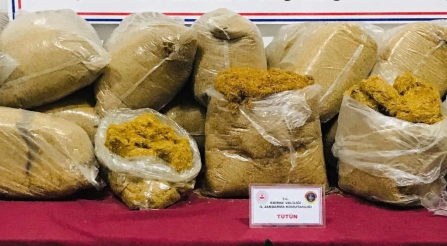 Edirne'de 90 kilo kaçak tütün ele geçirildi