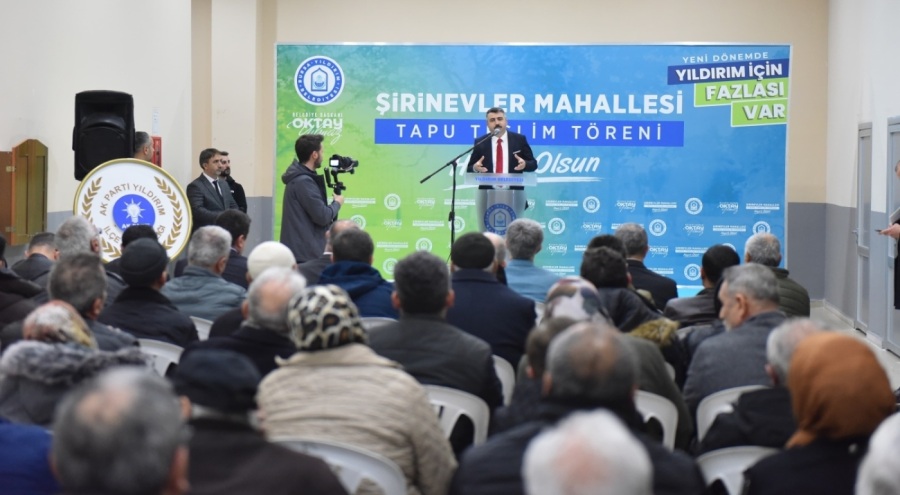 Yıldırım'da imar parseli tapular dağıtıldı